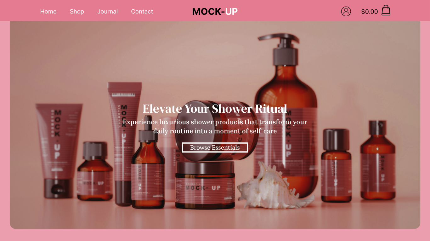 Clean cosmetics website landing for growing businesses, created by a professional web agency